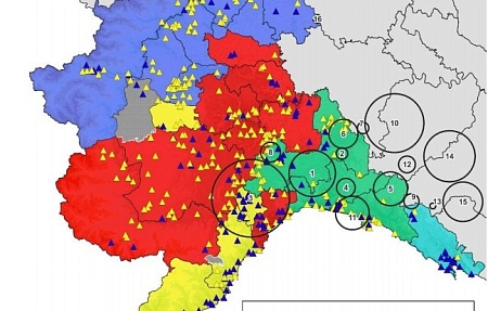 Генетическая связь и зоны смешения влияют на распространение африканской чумы свиней в популяциях диких кабанов на северо-западе Италии