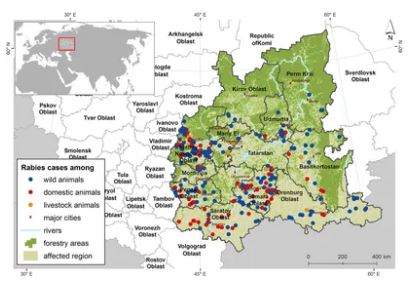 Экологические факторы распространения бешенства в Поволжье России: применение модели maxent
